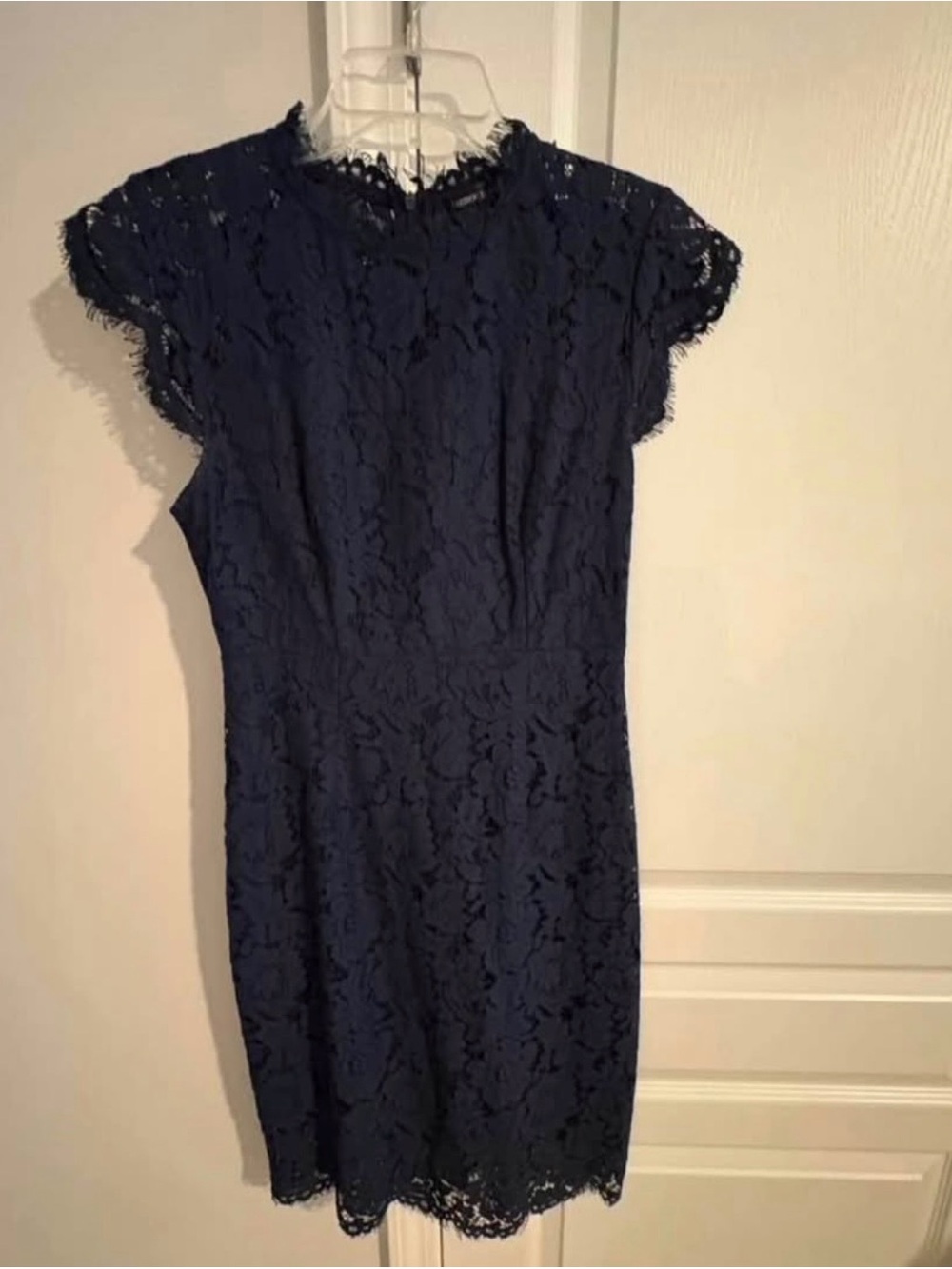 Classic Navy Lace Sheath Dress Size Small